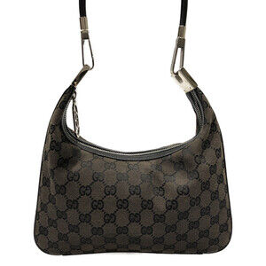 Gucci hobo shoulder bag GG canvas leather Brown